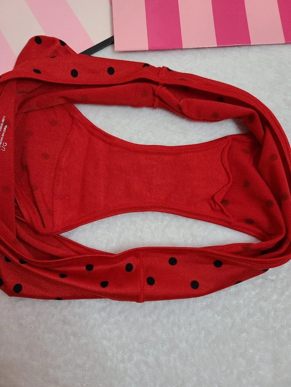 Y2K Victoria's Secret Fabulous Satin Classic Hiphugger Panty Size Lg Dots